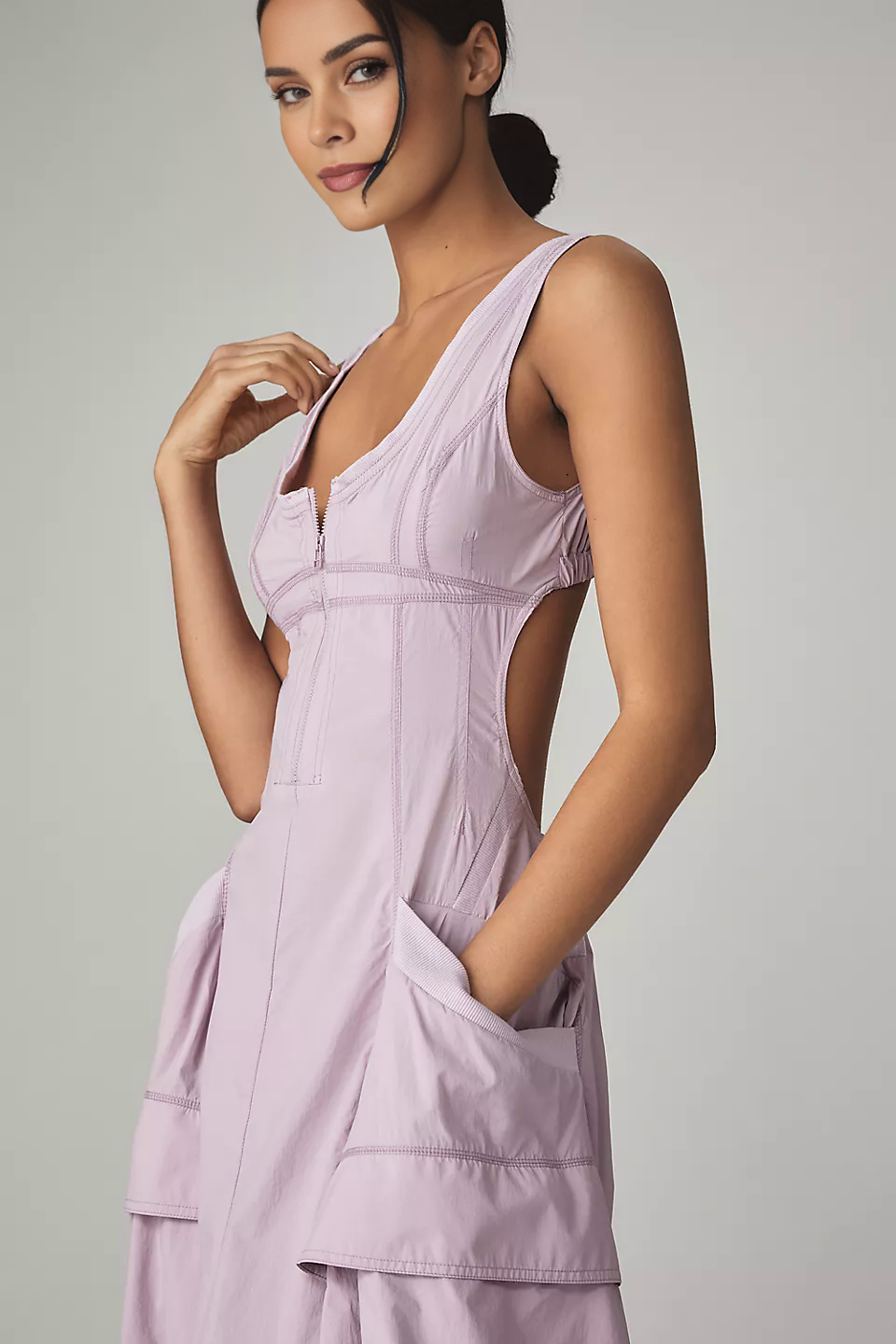 Daily Practice Fastpack Bubble-Hem Midi Dress (Buy 2 Free Shipping)