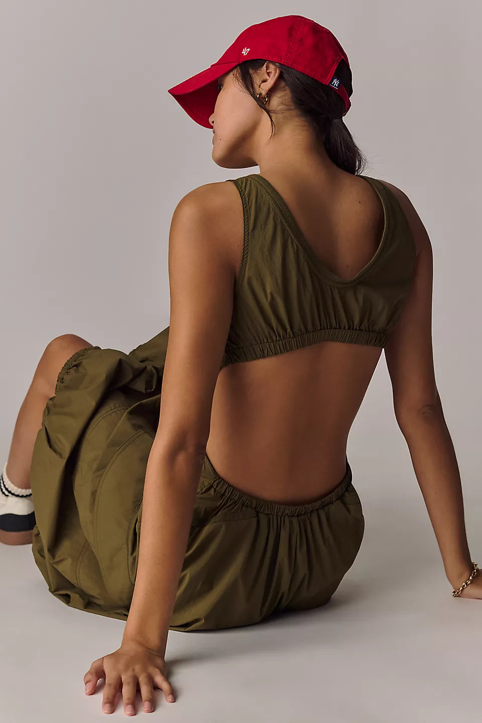 Daily Practice Fastpack Bubble-Hem Midi Dress (Buy 2 Free Shipping)