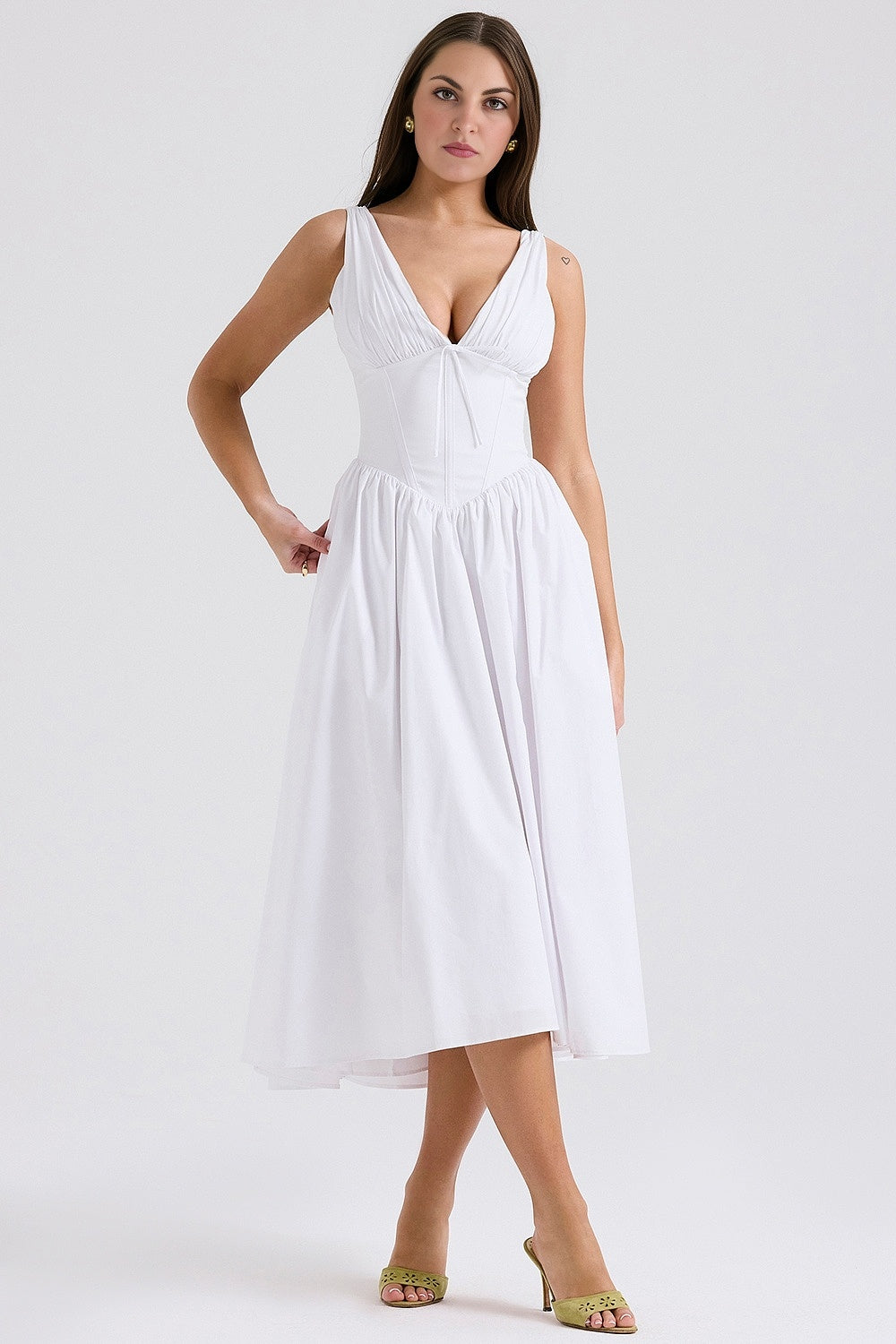 Emmelina Cotton Corset Sun Dress(BUY 2 FREE SHIPPING)